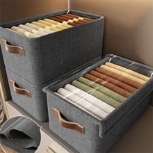 1 pieza Caja de almacenamiento de ropa y ropa de cama, caja de almacenamiento de armazón de acero, caja organizadora, caja de almacenamiento de ropa para dormitorio de hogar, bolsa de almacenamiento, y decoración de regalo para la habitación, decoración del hogar, decoración del dormitorio. Para guardar camisetas blancas de mujer, pantalones negros de mujer, ropa de invierno de señora, vestidos.