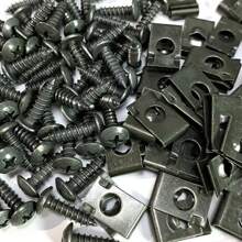 50pcs Car Screw Base U-Clip, Car Modification Clip, Metal Interior  Bumper Protection Clip, Car Anti-Rust Corrosion Self-Tapping Screws, Car Repair Tools - Black - View 2