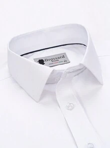 New Style Mitong Fabric Men's Shirt 50% Polyester 30% Cotton 20% Viscose - trắng - Xem 2