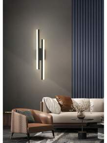 1 件/220V 现代黑色/金色 LED 壁灯，创意卧室床头灯，适用于客厅走廊 - 壁燈1 - 查看 2