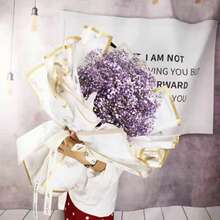 20pcs/Pack Gold Edged Marble Pattern Flower Wrapping Paper, Waterproof Matte Paper - White - View 7