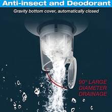 1pc Brass Sink Drain Stopper With Pressure Release Design, Quick Drainage For Bathroom Sinks, Convenient And Easy To Use - Silver - View 2