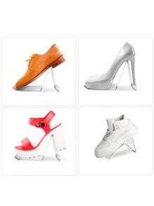 2pcs Acrylic Transparent Shoe Display Stand Organizer - Clear - View 6