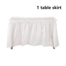 1 件 420 * 70cm 桌裙 137 * 274cm 桌布一次性桌罩适用于生日派对圣诞节婚礼节日装饰家用厨房桌布桌裙 - 彩色 - 查看 25