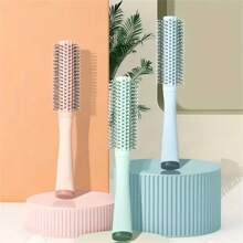Cepillo redondo para secar el cabello con cerdas suaves de nailon, cepillo rizado para el cabello para mujeres - Multicolor - Ver 5