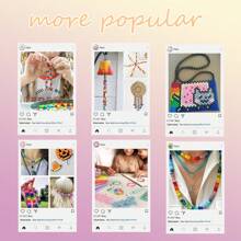 Zestaw plastikowych koralików Pony Beads do tworzenia bransoletek, wielokolorowe tęczowe koraliki do włosów, 24 koraliki do bransoletek przyjaźni w różnych kolorach do rękodzieła - Zestaw koralików Pony - Zobacz 3