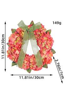1 cái, Vòng hoa cẩm tú cầu màu hồng treo cửa mừng lễ Tạ ơn, Đồ trang trí hoa mô phỏng, Treo tường theo phong cách đồng quê, dùng để trang trí nhà cửa cho mọi mùa - Nhiều màu - Xem 7