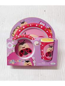 Kir Baby Cutlery With 2 Plates And 1 Cup In Animal Shape - Con cú - Xem 5