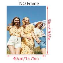 1pc Customized Photo Wall Art Canvas Painting, With Or Without DIY Wooden Frame, Personalized Canvas Art, Wall Decor, Valentine's Day Gift, Art Wall Painting, Souvenir, Bathroom, Bedroom, Office, Living Room, Home Decor, Modern Style, Family Photos, Unique Ideal Gift For Him/Her, Birthday Graduation Gift, Multi-Functional, Durable, Mildew-Proof, Decorative, Reusable, Exquisite, Fashionable, High Quality, Vibrant Colors - Style 1 - View 17