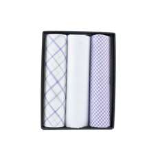 3 Piece Set Men's Boxed Fancy Cotton Handkerchiefs