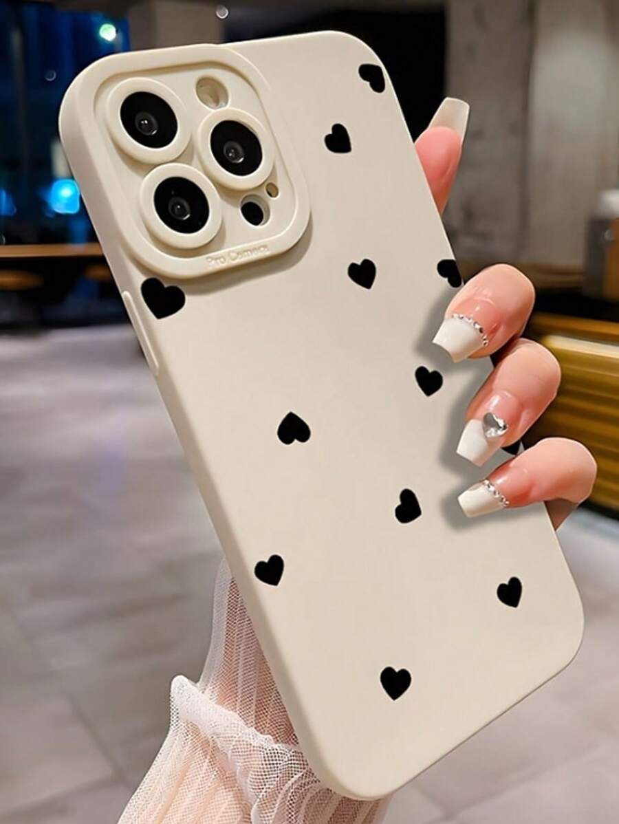 适用于苹果 Daisy 镂空心形彩色涂鸦加厚防摔保护壳，兼容 、Galaxy 和 Redmi，防刮花，国际版，非国内版 - 彩色 - 查看 1