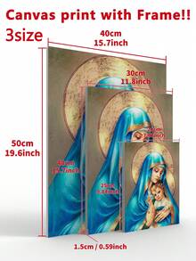 1 Tấm Tranh Canvas Nghệ Thuật Tôn Giáo Cổ Điển Chúa Jesus Đóng Khung In Sơn Dầu Đức Mẹ Đồng Trinh Cơ Đốc Giáo Tranh Treo Tường Cho Phòng Ngủ Phòng Khách Trang Trí Có Khung Sẵn Sàng Treo - Nhiều màu - Xem 3
