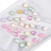 130pcs/50pcs/30pcs/20pcs Mixed Shape Crystal Rhinestones With Claw For DIY Clothing, Shoes, Jewelry Making - Multicolor - View 19