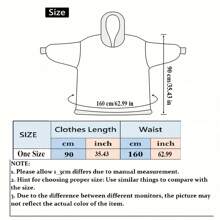 Unisex Blanket Sweatshirt Hoodie, Winter Warm Soft Oversized Sherpa Hoodie Wearable Blanket Dressing Gown Nightdress - Blue - View 2