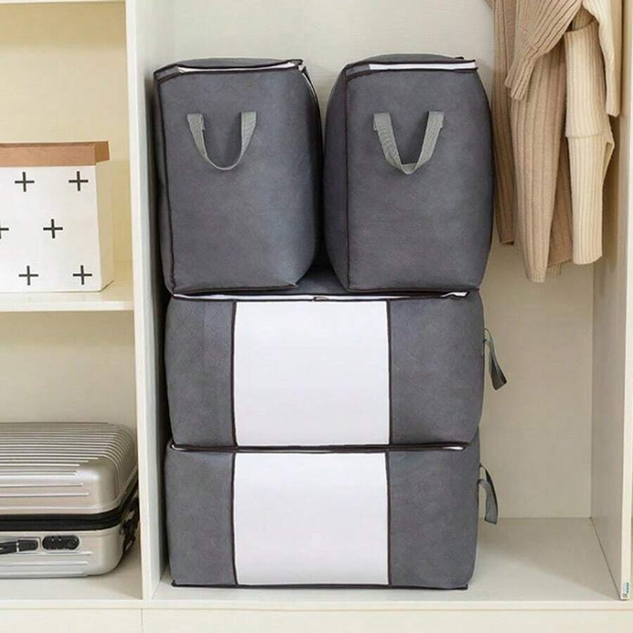 1 个大容量储物袋，防水、防潮、防尘储物袋，无纺布床单储物袋，床单旅行手机储物袋，衣物袋储物袋，用于季节性储存和分类（垂直）房间装饰家居装饰秋季装饰卧室装饰万圣节装饰，房间装饰，圣诞装饰，万圣节，万圣节装饰，圣诞节，万圣节装饰，圣诞装饰，秋季装饰，圣诞装饰，收纳，整理器 - 灰色 - 查看 1