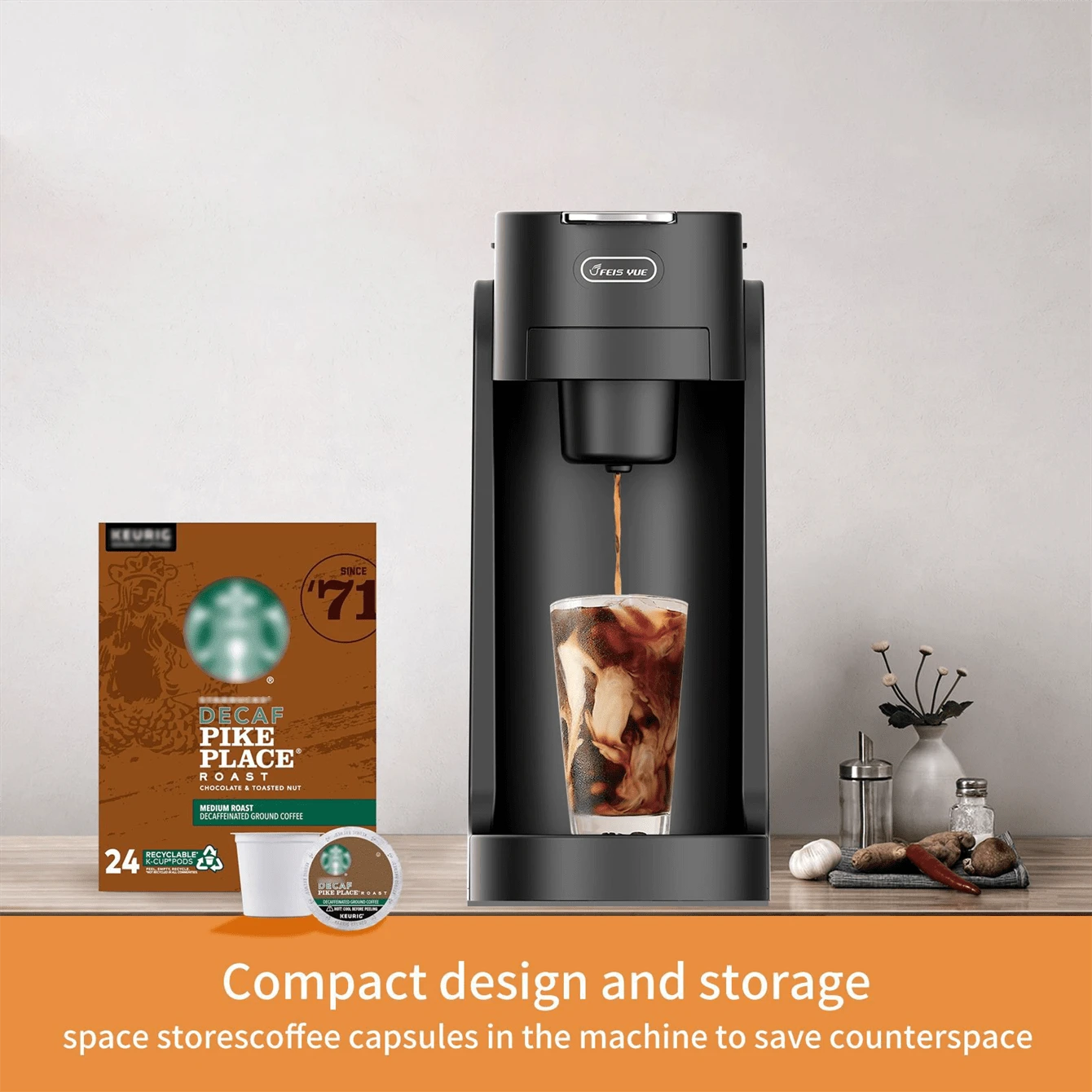SOONHUA Tragbare Kaffeemaschine – 20 Bar, 3-in-1 Für Kapseln & Pulver, 7500 MAh Akku, Für Camping & Büro