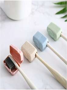 1/4/8pcs/Set Toothbrush Covers, Portable Toothbrush Cap Cases, Toothbrush Protector, Hygiene Travel Accessories, Random Color