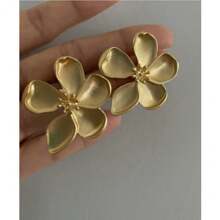 芙蓉滴釉花朵耳钉女款女孩法式复古 2023 时尚韩式婚礼浪漫珠宝礼物