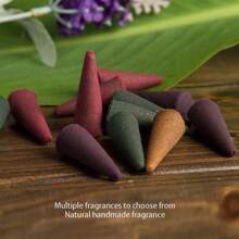 15pc A Box Of Tower Incense Sandalwood Incense, Home Tower Cone Incense Granules, Lavender Tower Incense Burner Aromatherapy, Toilet Deodorization And Odor Removal