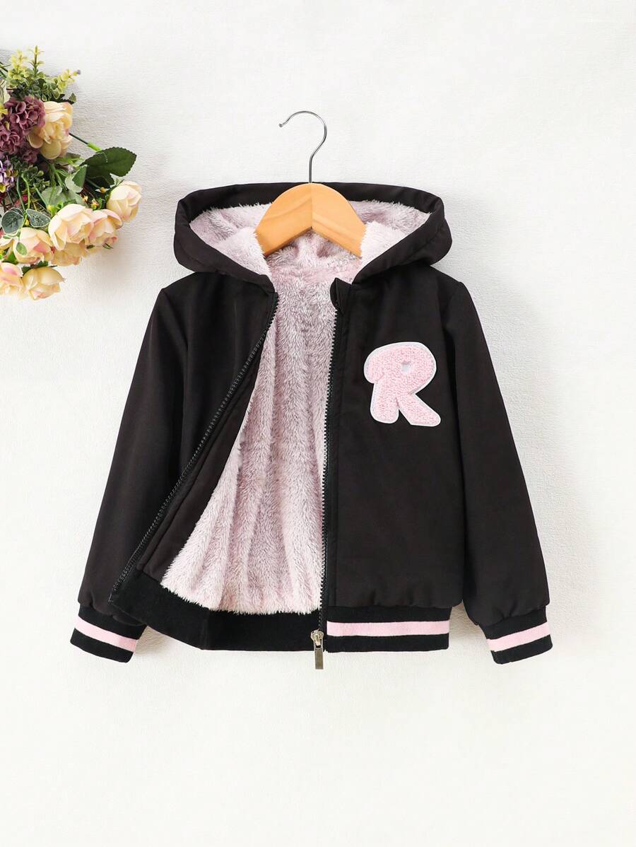 年轻女孩保暖内衬休闲夹克，秋冬