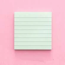 6pcs/Set Student Striped Cartoon Memo Notes Office Sticky Papers, Cute Striped Lines Tear Off Reusable Adhesive Notes Back To School