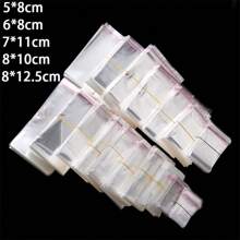 200pcs Self Sealing Transparent Plastic Bag, Self Sealing Bags, DIY Small Bags, Jewelry And Candy Packaging, Sealable Gift Wrapping Bags