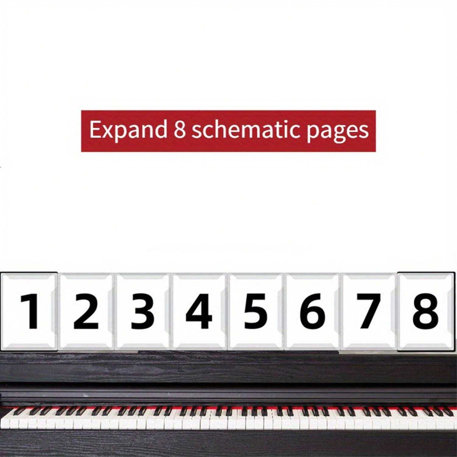 Nouveau dossier de partition musicale de 8 pages, reliure réglable de 6