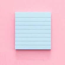 6pcs/Set Student Striped Cartoon Memo Notes Office Sticky Papers, Cute Striped Lines Tear Off Reusable Adhesive Notes Back To School