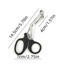3 Pcs Emergency Rescue Bandage Scissors, Stainless Steel Medical Gauze Scissors, Ideal For Trauma And Outdoor Use In First Aid Kits - Black - View 3