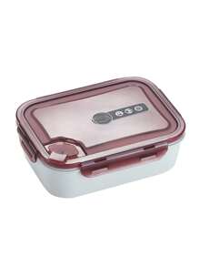 1 件 3 格塑料午餐盒，可微波防漏独立便当盒午餐盒，食品容器储物盒学校用品，圣诞礼物