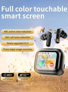 Great Wall Translation Earbuds AI Artificial Intelligence Translation Earbuds TWS Language Translation Earphones Real-Time Instant Translation Earbuds Smart Translation Earphones Conference - Black - View 2