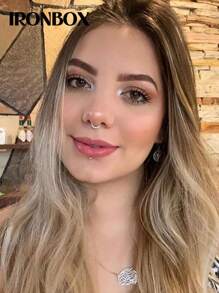 IRONBOX 1PC Surgical Steel Hinged Nose Rings Hoops 16G Clicker Septum Rings Cartilage Hoop Earrings For Women Men Daith Lip Helix Tragus Conch Nose Piercing Jewelry 8mm