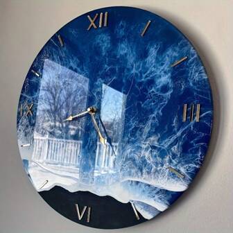 1 Set Large Round Roman Numerals Clock Silicone Mold Kit - Create Handmade DIY Jewelry, Wall Hanging, And Home Decor With Epoxy Resin - Perfect For Crafty Beginners And Experienced Makers Alike