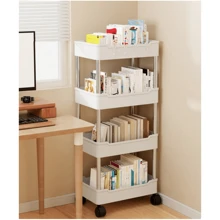 1 Stück 2/3/4-stöckiger ausziehbarer Rollwagen, Badezimmer Organizer Trolley, Mehrzweck Servicewagen für Küche, Wäsche, Schlafzimmer, Büro, Gemüseregal, Badewannenablage Outdoor Dekoration