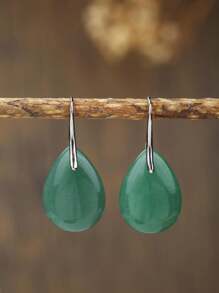 1 cặp/ Bông tai hình giọt nước cá nhân hóa bằng đá tự nhiên dễ thương cho bữa tiệc trung tính Quà tặng trang sức ngày lễ - Hoa tai - Xem 17