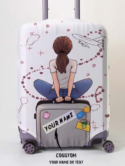 Custom Suitcase Cover 18-32 Inch Flexible Suitcase Cover For 18- To 32-Inch Suitcases Personal Custom Suitcase Cover Custom Name Pattern Scratch-Proof Protector Suitcase Protector Suitcase Cover Protective Cover Dustproof Cover Trolley Suitcase Dustproof Cover Travel Accessories Shop Back To School, School Supplies, Back To School, For Office, For School