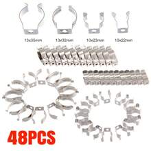 4 Sets (48 PCS/Set) Tool Spring Terry Clips Heavy Duty Storage For Shed Wall Mount Clips - Silver - View 2
