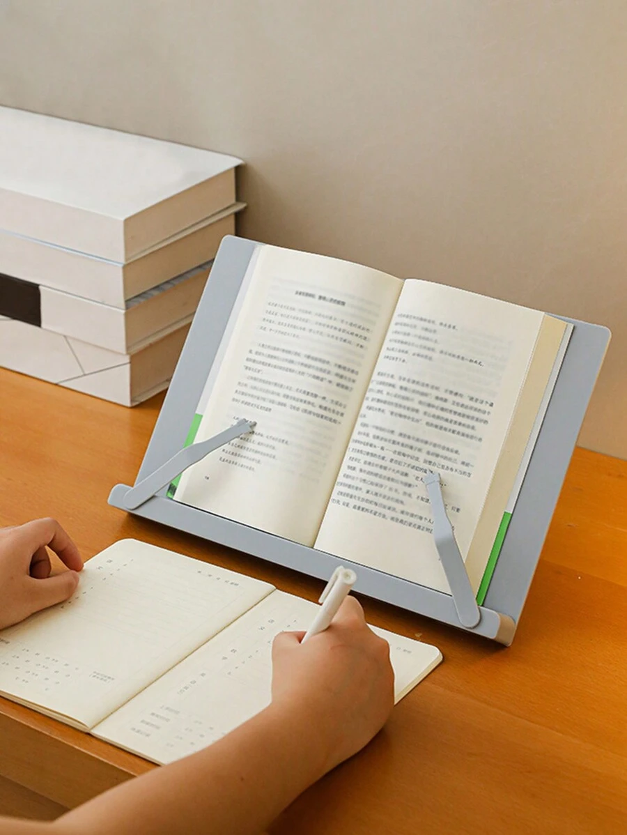 1 pieza Estante de lectura multifuncional, atril de libros, atril de lectura, atril de cuaderno, soporte de escritorio universal, atril de lectura vertical para estudiantes