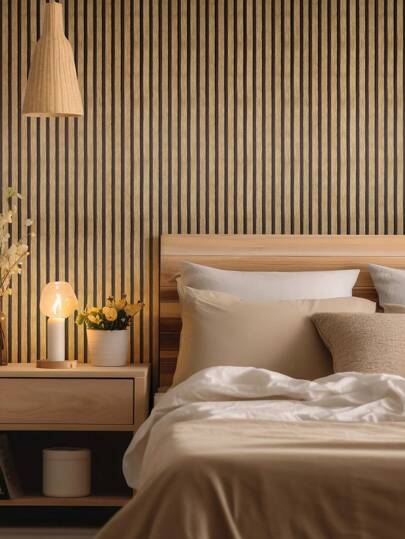 Roll Of Retro Oak Gestreepte Wallpaper 3D Home ation, Kitchen Cabinets, Tables Chairs, Room Backgrounds, Renovation DIY, Waterproof, Stain Resistant, Easy To Clean, Self Adhesive, Peel Paste Wand Stickers, Stickers Panels, Paper, Wallpapers, ation Items Refresh Your Home, Festival Birthday Graduation Bathroom Bedroom Stuff Living Ho view 11