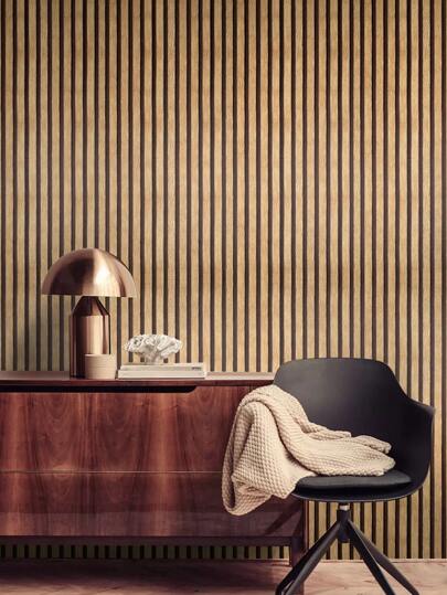 Roll Of Retro Oak Gestreepte Wallpaper 3D Home ation, Kitchen Cabinets, Tables Chairs, Room Backgrounds, Renovation DIY, Waterproof, Stain Resistant, Easy To Clean, Self Adhesive, Peel Paste Wand Stickers, Stickers Panels, Paper, Wallpapers, ation Items Refresh Your Home, Festival Birthday Graduation Bathroom Bedroom Stuff Living Ho view 8