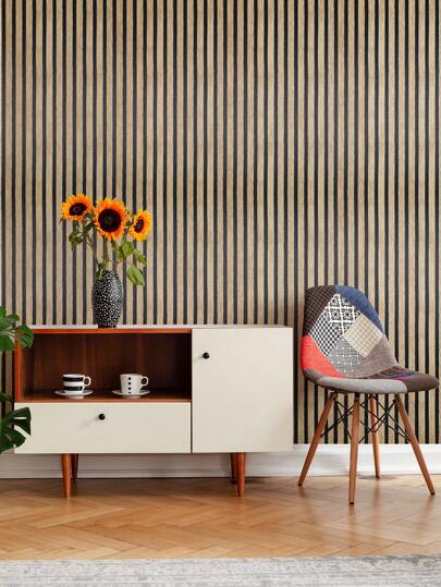 Roll Of Retro Oak Gestreepte Wallpaper 3D Home ation, Kitchen Cabinets, Tables Chairs, Room Backgrounds, Renovation DIY, Waterproof, Stain Resistant, Easy To Clean, Self Adhesive, Peel Paste Wand Stickers, Stickers Panels, Paper, Wallpapers, ation Items Refresh Your Home, Festival Birthday Graduation Bathroom Bedroom Stuff Living Ho view 5