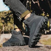 1 par Botas tácticas de montaña y senderismo para hombres, botas de combate militares a prueba de resbalones, duraderas y especiales para fuerzas especiales