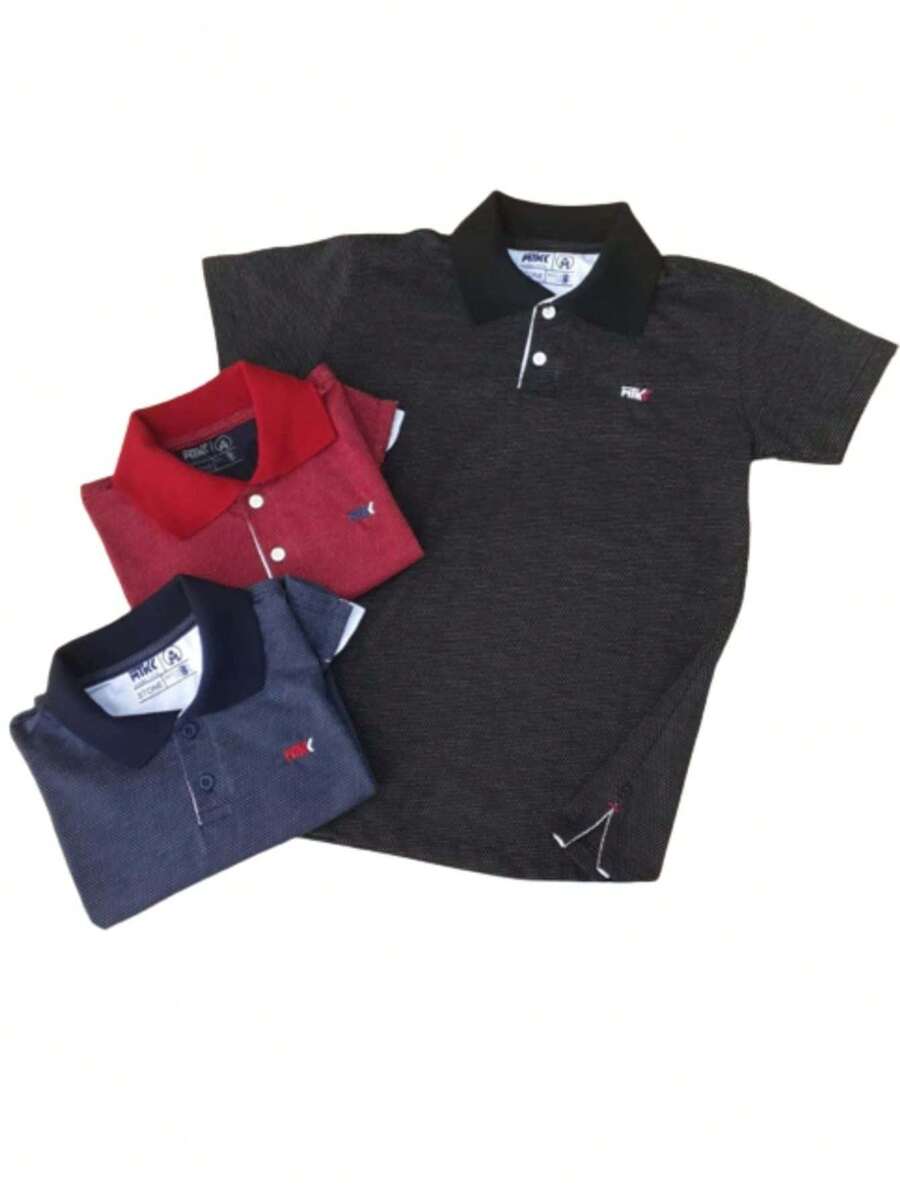 Kit 3 Polo T-Shirts For Boys And Girls - Nhiều màu - Xem 1