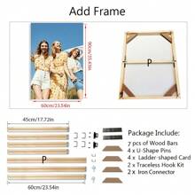 1pc Customized Photo Wall Art Canvas Painting, With Or Without DIY Wooden Frame, Personalized Canvas Art, Wall Decor, Valentine's Day Gift, Art Wall Painting, Souvenir, Bathroom, Bedroom, Office, Living Room, Home Decor, Modern Style, Family Photos, Unique Ideal Gift For Him/Her, Birthday Graduation Gift, Multi-Functional, Durable, Mildew-Proof, Decorative, Reusable, Exquisite, Fashionable, High Quality, Vibrant Colors - Style 1 - View 10