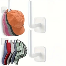 1/2/4pcs Space-Saving Self-Adhesive Hooks - No Drilling Wall Mounted, Can Hang Keys, Hats, Towels Etc. - Ideal For Entryway, Hallway, Bathroom, Dorm, Also Suitable For Gender Reveal Party, Birthday, Wedding, Gathering, Perfect Gift For Coworkers, Friends, Family, Back To School - Multicolor - View 3