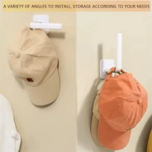 1/2/4pcs Space-Saving Self-Adhesive Hooks - No Drilling Wall Mounted, Can Hang Keys, Hats, Towels Etc. - Ideal For Entryway, Hallway, Bathroom, Dorm, Also Suitable For Gender Reveal Party, Birthday, Wedding, Gathering, Perfect Gift For Coworkers, Friends, Family, Back To School - Multicolor - View 2