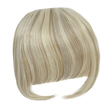 Bangs Hair Clip In Bangs Synthetic Hair Extensions Front Fringe French Bangs With Temples Hairpiece For Women Curved Bangs - Multicolor - View 28