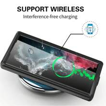Compatible With Samsung Galaxy S22 Ultra/Galaxy S22 Waterproof Phone Case, With Built-In Screen Protector, IP68 Underwater Full Body Dustproof Shockproof Heavy Duty Protective Cover. - 黑色 - 查看 6