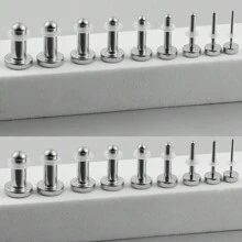 2PCS Hypoallergenic 18G-00g Comfy Dead Stretching Plugs In 0.5mm Increments Saddle Plugs With Rubber Rings 316 Stainless Steel Crazy Ear Gauges Body Piercing Jewelry - Round - View 7