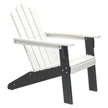 Outdoor Adirondack Chair, Wood Fire Pit Chairs Outdoor Patio Furniture, Weather Resistant Patio Chairs For Garden Backyard Porch Lawn Campfire Chairs (White/Grey) - trắng - Xem 1